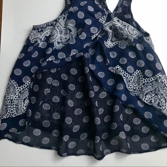 Navy Patrons of Peace Open Back Patterned Tank - Picture 7 of 8